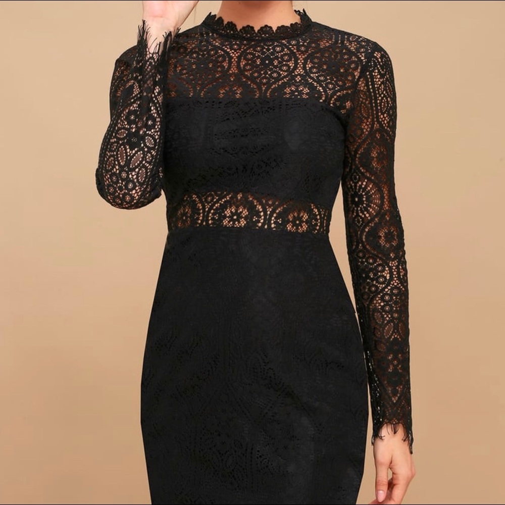 Appetite for Seduction Lace Long Sleeve Dress